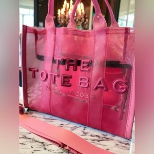 Marc Jacobs Mesh Tote Bag Size Medium in Pink